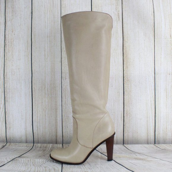 Cole Haan Shoes - COLE HAAN Tall Heeled Soft Tan Leather Boots 7
